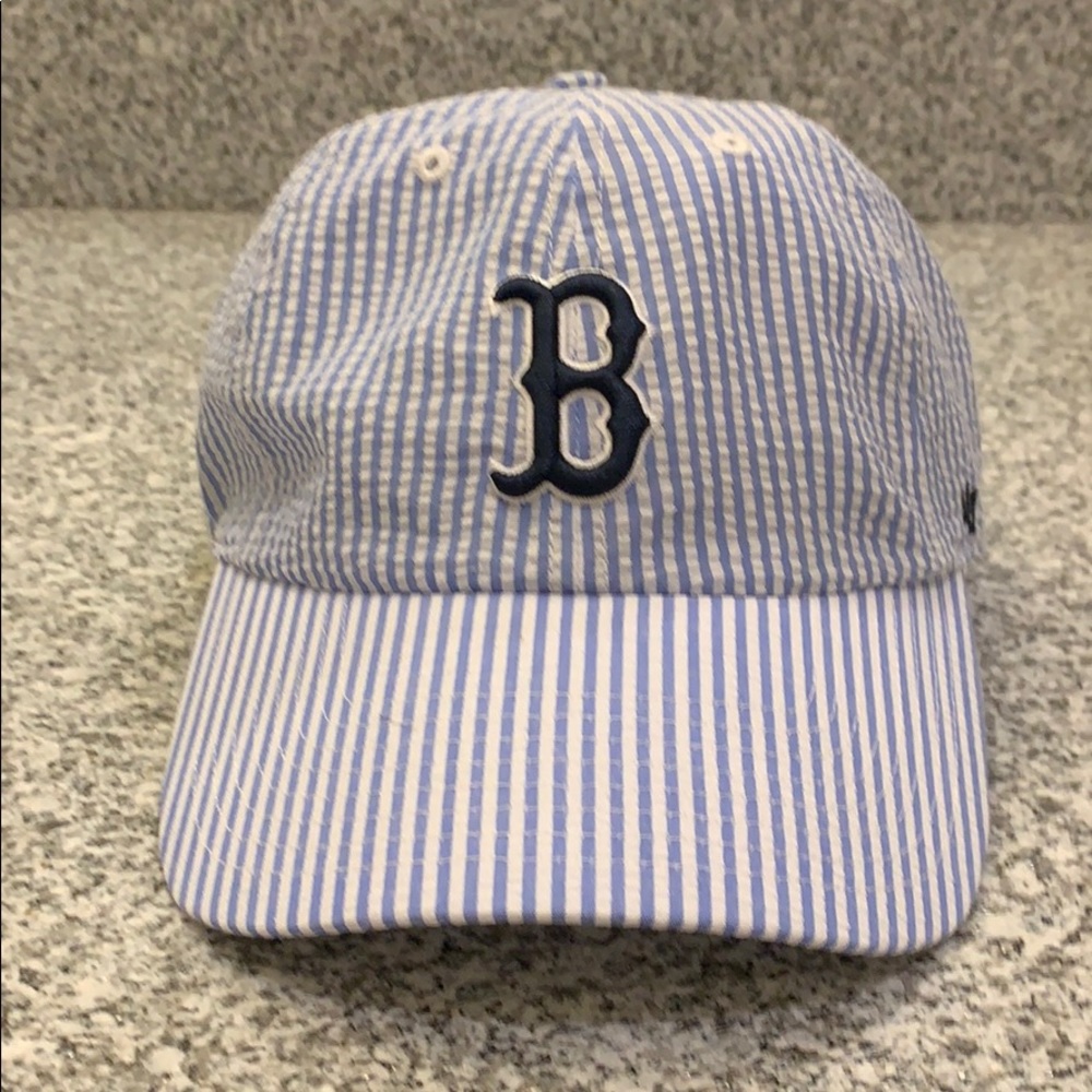 Brand new & rare seersucker Red Sox baseball Hat